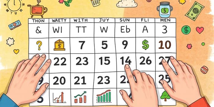 Designate days of the month for financial actions