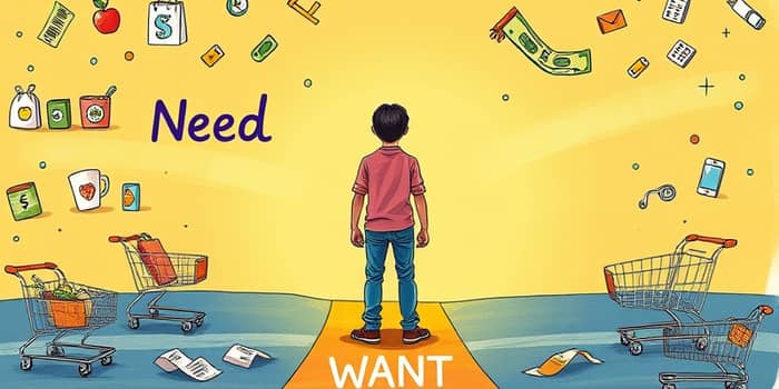Separate emotional spending from essential purchases