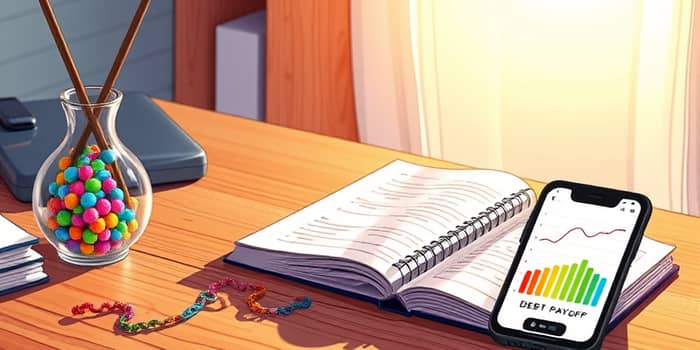 Use visual tools to track debt payoff milestones